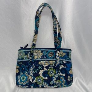 Vera Bradley Cloth Blue Green Beige Floral Bag Purse